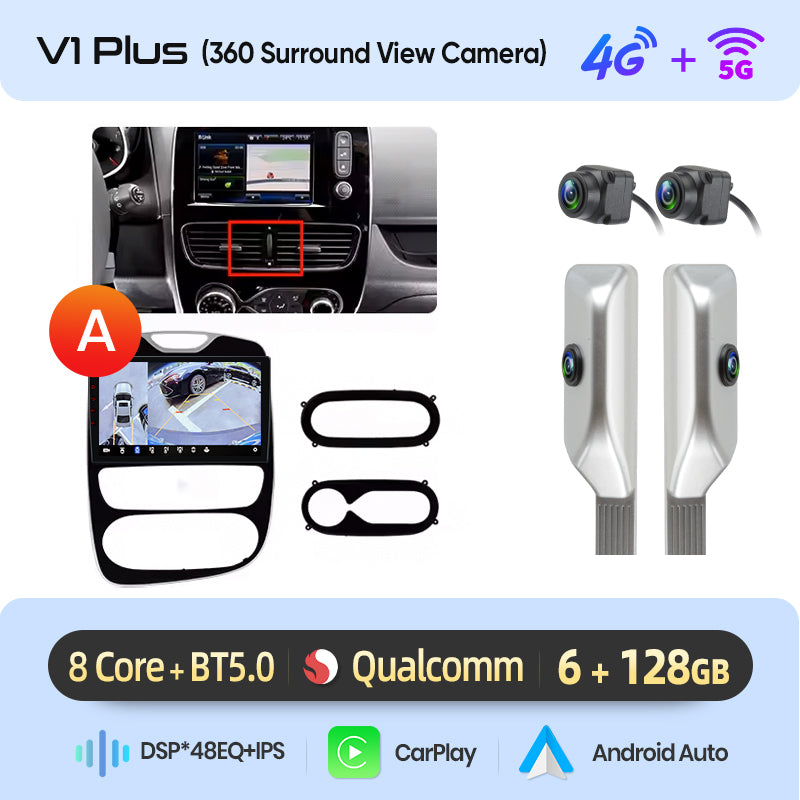 Junsun AI voice 4G LTE bezprzewodowy CarPlay Android Auto Radio do Renault Clio 4 ZOE 2012-2019 Inteligentny system multimedialny Odtwarzacz stereo RDS BT 2 din autoradio GPS Navi ekran