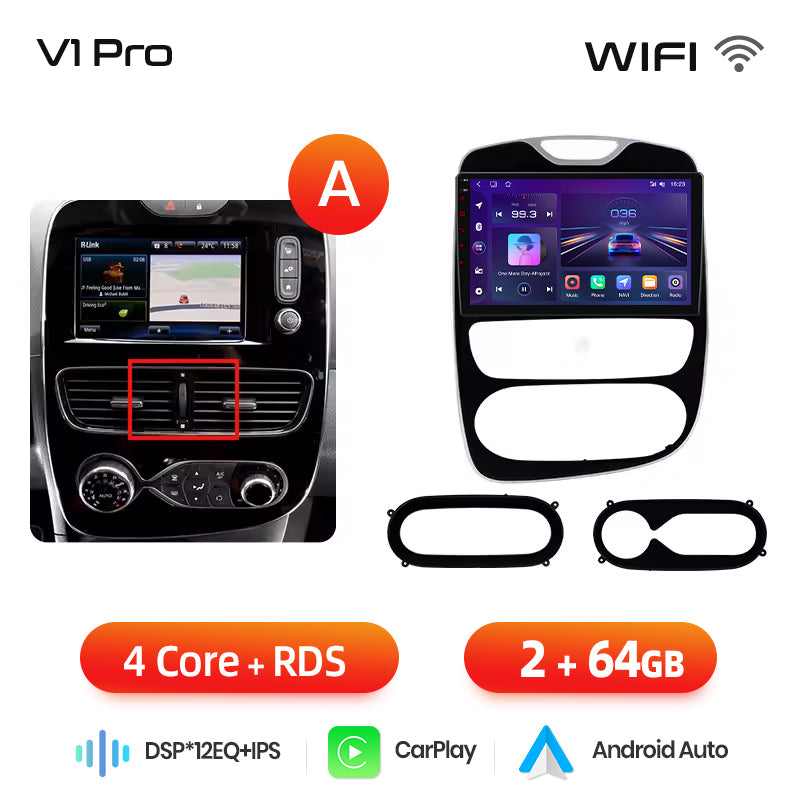 Junsun AI voice 4G LTE bezprzewodowy CarPlay Android Auto Radio do Renault Clio 4 ZOE 2012-2019 Inteligentny system multimedialny Odtwarzacz stereo RDS BT 2 din autoradio GPS Navi ekran