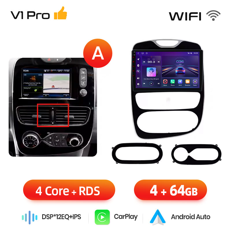 Junsun AI voice 4G LTE bezprzewodowy CarPlay Android Auto Radio do Renault Clio 4 ZOE 2012-2019 Inteligentny system multimedialny Odtwarzacz stereo RDS BT 2 din autoradio GPS Navi ekran