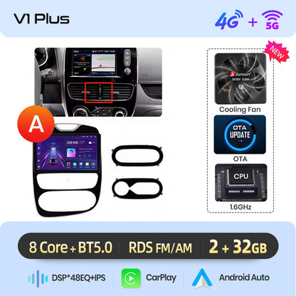 Junsun AI voice 4G LTE wireless CarPlay Android Auto Radio For Renault Clio 4 ZOE 2012-2019 Car Intelligent Systems Multimedia player Stereo RDS BT 2 din autoradio GPS Navi screen