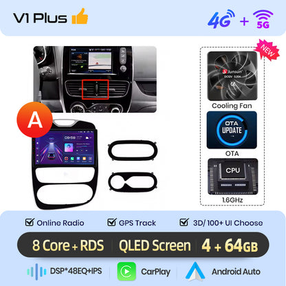 Junsun AI voice 4G LTE wireless CarPlay Android Auto Radio For Renault Clio 4 ZOE 2012-2019 Car Intelligent Systems Multimedia player Stereo RDS BT 2 din autoradio GPS Navi screen