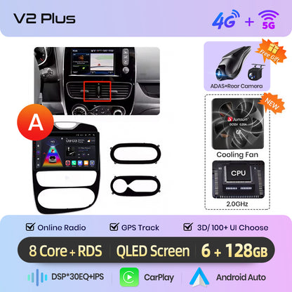 Junsun AI voice 4G LTE wireless CarPlay Android Auto Radio For Renault Clio 4 ZOE 2012-2019 Car Intelligent Systems Multimedia player Stereo RDS BT 2 din autoradio GPS Navi screen