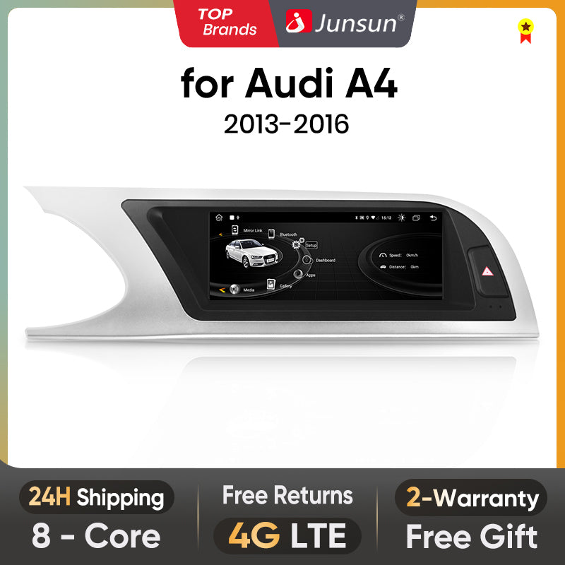 Junsun 8,8 cala Bezprzewodowe CarPlay i Android Auto Radio Multimedialne dla Audi A4 A4L B8 2009-2016 Nawigacja Autoradio