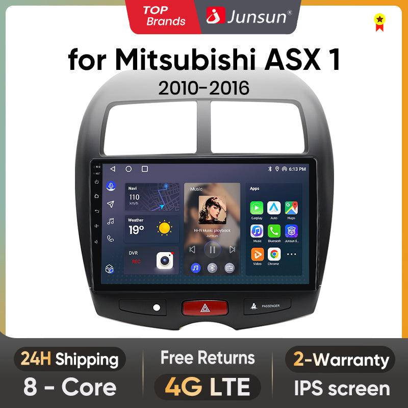 Junsun AI Voice 2 din Android Auto Radio dla Mitsubishi ASX 1 2010 - 2016 Carplay 4G Car Multimedia GPS 2din autoradio