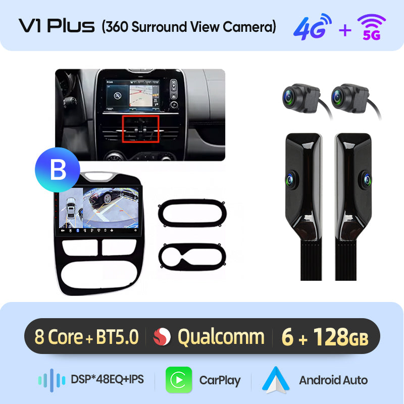 Junsun AI voice 4G LTE bezprzewodowy CarPlay Android Auto Radio do Renault Clio 4 ZOE 2012-2019 Inteligentny system multimedialny Odtwarzacz stereo RDS BT 2 din autoradio GPS Navi ekran