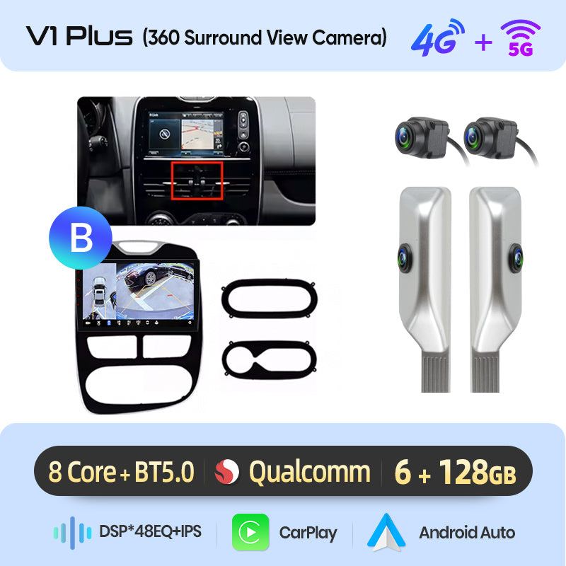 Junsun AI voice 4G LTE bezprzewodowy CarPlay Android Auto Radio do Renault Clio 4 ZOE 2012-2019 Inteligentny system multimedialny Odtwarzacz stereo RDS BT 2 din autoradio GPS Navi ekran