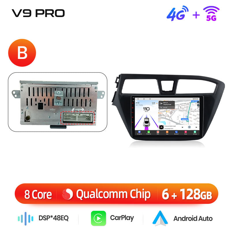 Junsun AI 4G LTE Wireless CarPlay Android Auto Car Radio For Hyundai I20 2014-2019 GPS Navi RDS FM