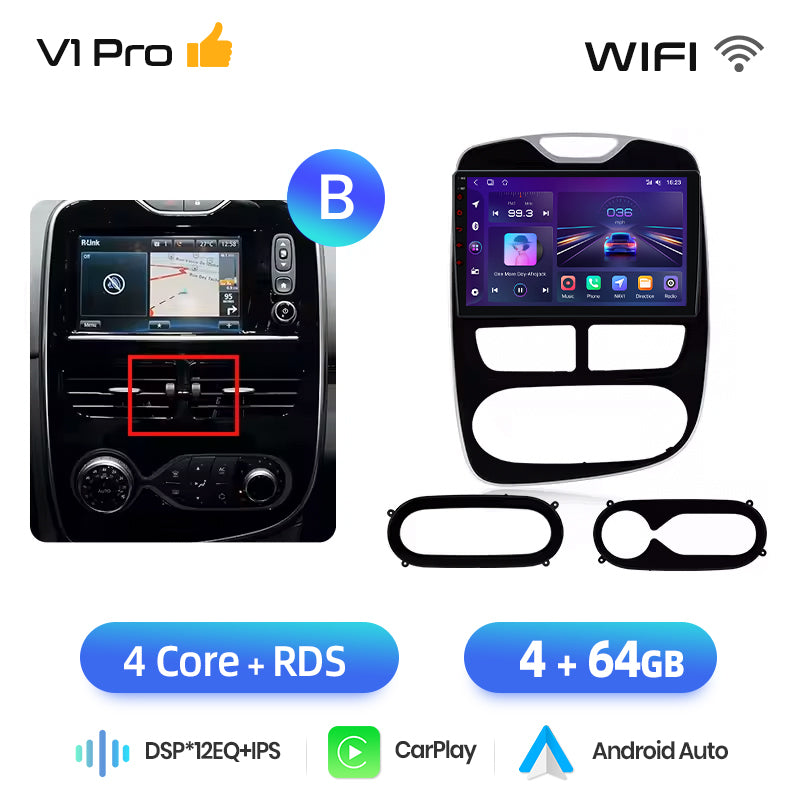 Junsun AI voice 4G LTE bezprzewodowy CarPlay Android Auto Radio do Renault Clio 4 ZOE 2012-2019 Inteligentny system multimedialny Odtwarzacz stereo RDS BT 2 din autoradio GPS Navi ekran