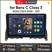 Junsun AI Voice 2 din Android Auto Radio dla Mercedes Benz C Class 3 W204 S204 2006 - 2011 Carplay 4G Car Multimedia GPS 2din autoradio