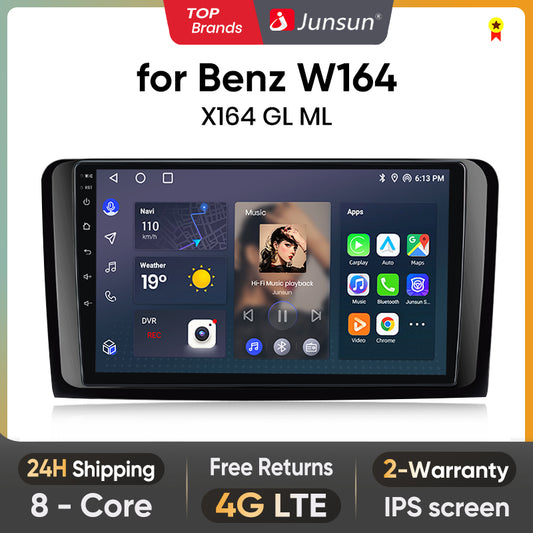 Junsun AI Voice 2 din Android Auto Radio dla Mercedes Benz M-Class W164 GL-Class X164 ML GL Carplay 4G Car Multimedia GPS 2din autoradio