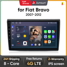 Junsun AI Voice 2 din Android Auto Radio dla Fiata Bravo 2007 2008 2009 2010-2012 Carplay 4G Car Multimedia GPS 2din autoradio