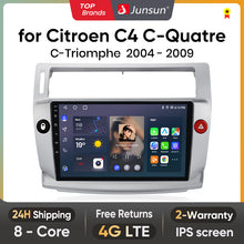 Junsun AI Voice 2 din Android Auto Radio dla Citroen C4 C-Triomphe C-Quatre 2004 - 2009 Carplay 4G Car Multimedia GPS 2din autoradio