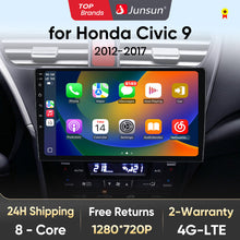 Junsun AI Voice 2 din Android Auto Radio do Hondy Civic 9 FK FB 2012 - 2017 Carplay 4G Car Multimedia GPS 2din autoradio