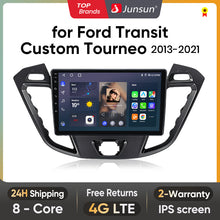Junsun AI Voice 2 din Android Auto Radio dla Forda Transit Custom Tourneo 2013-2021 Carplay 4G Multimedialny GPS 2din autoradio