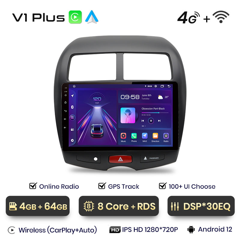 Junsun AI Voice 2 din Android Auto Radio dla Mitsubishi ASX 1 2010 - 2016 Carplay 4G Car Multimedia GPS 2din autoradio