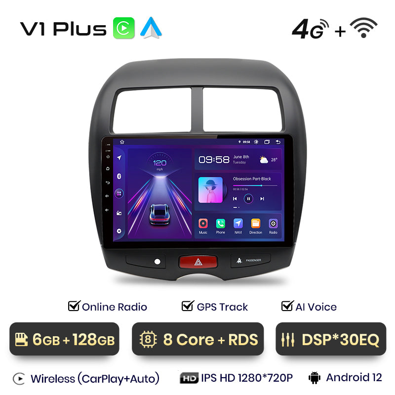 Junsun AI Voice 2 din Android Auto Radio dla Mitsubishi ASX 1 2010 - 2016 Carplay 4G Car Multimedia GPS 2din autoradio
