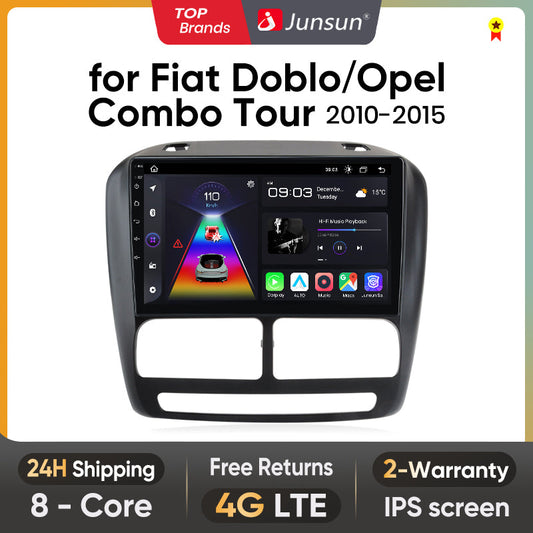 Junsun AI Voice 2 din Android Auto Radio dla Fiat Doblo 2 2010-2014 Opel Combo 3 2011-2018 Carplay 4G Car Multimedia GPS 2din autoradio