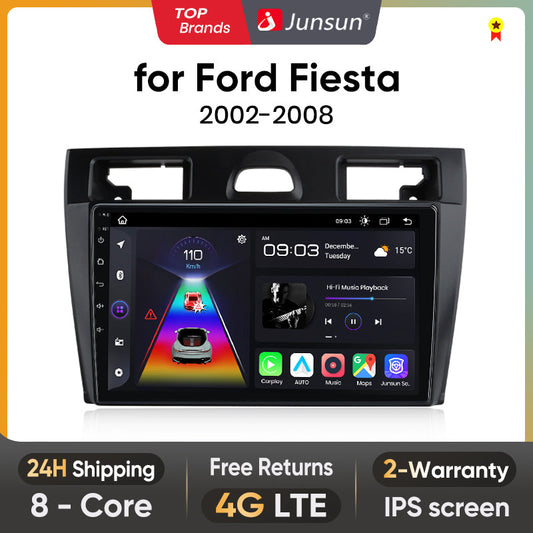 Junsun AI Voice 2 din Android Auto Radio dla Forda Fiesta Mk VI 5 Mk5 2002 2003 - 2007 2008 Carplay 4G Car Multimedia GPS 2din autoradio
