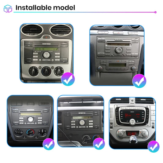 Junsun CarPlay Android Auto Radio dla Ford Focus Mondeo Fiesta Transit Kuga C-Max S-Max Galaxy GPS 2din autoradio multimedialne do samochodu