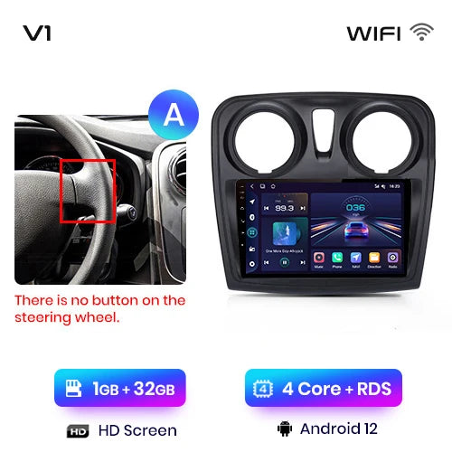 Junsun V1 AI Voice Android Auto Radio For Renault Logan 2 Sandero 2014-2019 Wireless CarPlay Car Multimedia GPS 2din autoradio