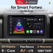 Junsun V1 AI Voice Wireless CarPlay Android Auto Radio For Smart Fortwo 451 2005 - 2010 4G Car Multimedia GPS 2din autoradio