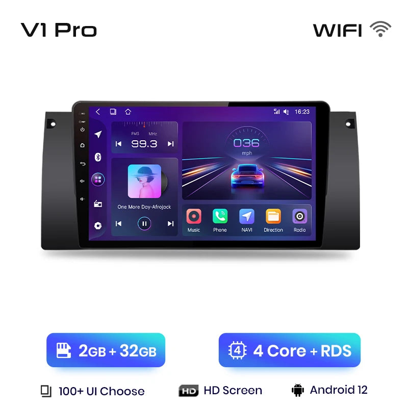 Junsun V1pro AI Voice 2 din Android Auto Radio For BMW 5 E39 1995 - 2003  E53 X5 M5 Carplay 4G Car Multimedia GPS 2din autoradio