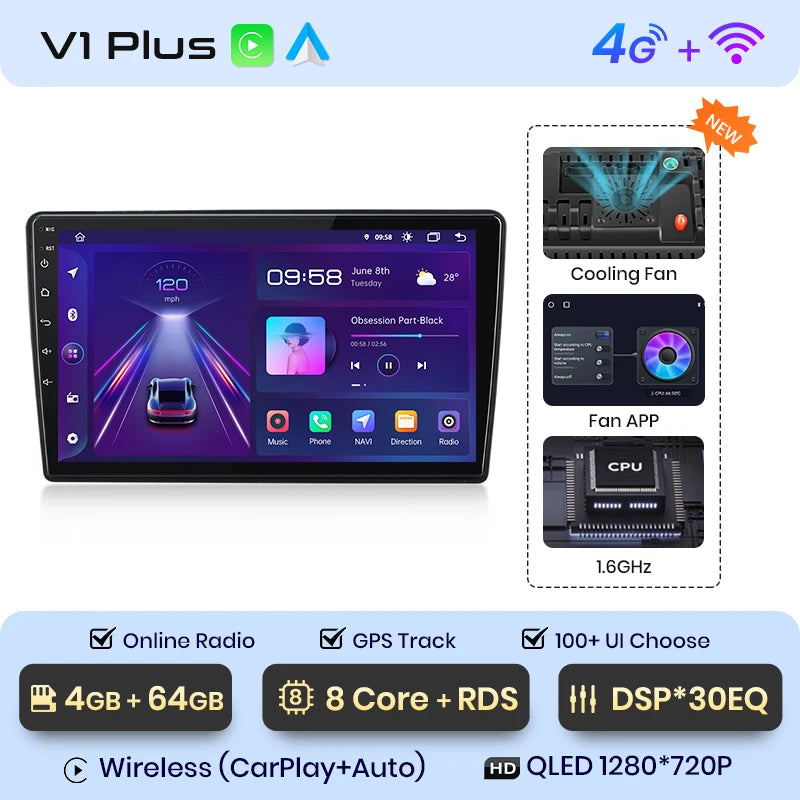Junsun V1pro AI Voice 2 din Android Auto Radio For Ford C-MAX 2003 - 2010 Carplay 4G Car Multimedia GPS 2din autoradio