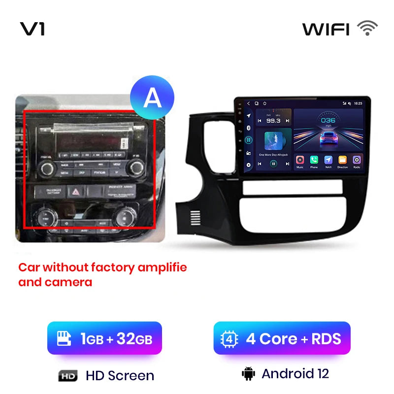 Junsun V1pro AI Voice 2 din Android Auto Radio For Mitsubishi Outlander 3 GF0W GG0W 2012-2018 Carplay Car Multimedia autoradio