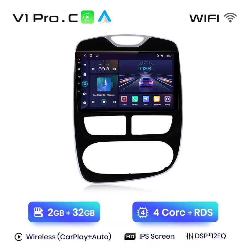 Junsun V1pro AI Voice 2 din Android Auto Radio For Renault Clio 4 ZOE 2012-2016 Carplay 4G Car Multimedia GPS 2din autoradio