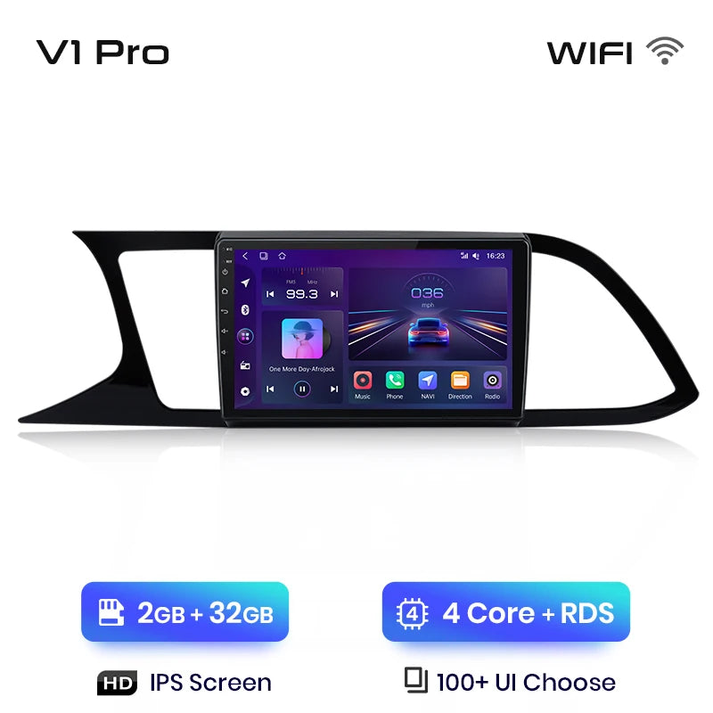 Junsun V1pro Android Auto Radio for Seat Leon MK3 2012-2020 Wireless Carplay 4G Car Multimedia GPS 2din autoradio