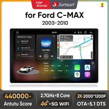 Junsun V3 Plus 2K Android 13 Wireless CarPlay Android Auto Car Intelligent Systems For Ford C-MAX 2003 - 2010  7870 Autoradio