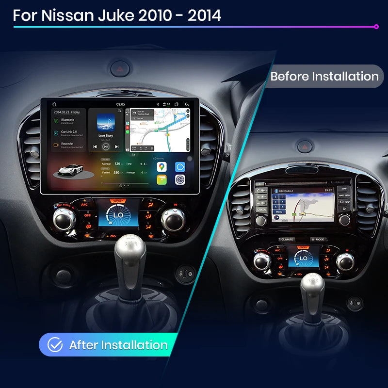 Junsun V3 Plus 2K Android 13 Wireless CarPlay Android Auto Car Intelligent Systems  for Nissan Juke YF15 2010 - 2014  Autoradio