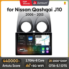 Junsun V3 Plus 2K Android 13 Wireless CarPlay Android Auto Inteligentny System Samochodowy dla Nissana Qashqai J10 2006 - 2013 Autoradio