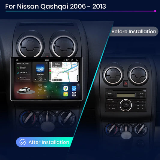 Junsun V3 Plus 2K Android 13 Wireless CarPlay Android Auto Car Intelligent Systems for Nissan Qashqai J10 2006 - 2013 Autoradio