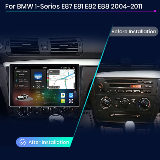 Junsun V3 Plus 2K Bezprzewodowe CarPlay Android Auto Inteligentny System Samochodowy dla BMW Serii 1 E87 E81 E82 E88 2004-2011 Autoradio