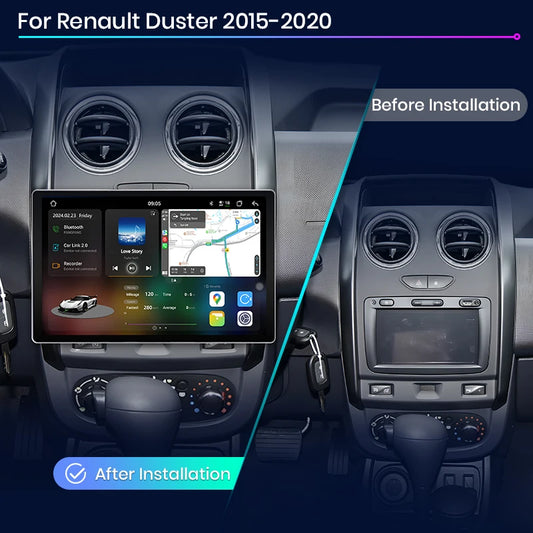 Junsun V3 Plus 2K Wireless CarPlay Android Auto Car Intelligent Systems for Renault Duster 2015-2020 For LADA Largus Autoradio