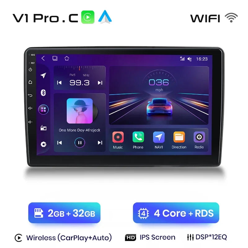 Junsun Wireless CarPlay Android Auto Car Radio For Ford New Transit 2009 2010 2011 2012 2013-2019 Intelligent Systems Multimedia