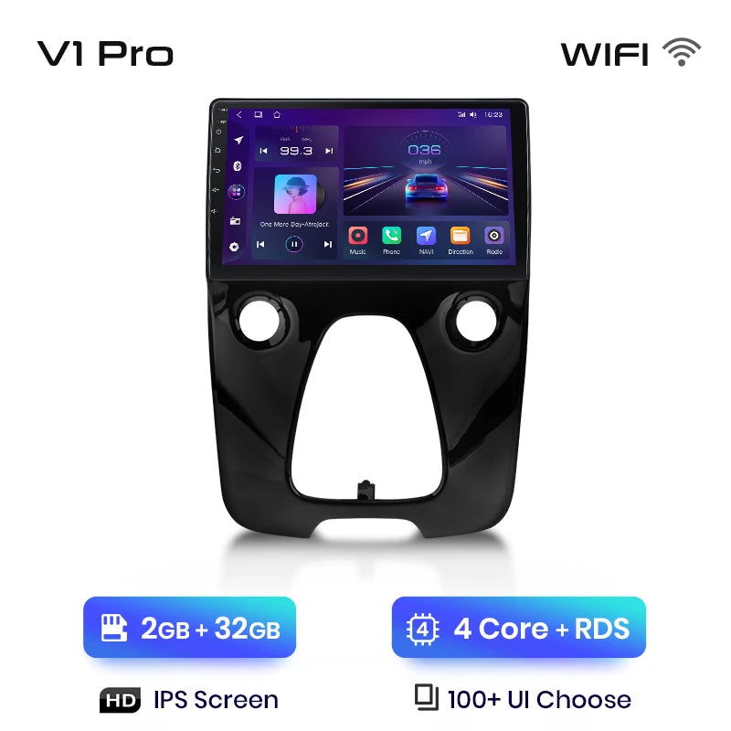 Junsun Wireless CarPlay Android Auto Car Radio For Peugeot 108 For Toyota Aygo B40 2014-2021 GPS Intelligent Systems Autoradio