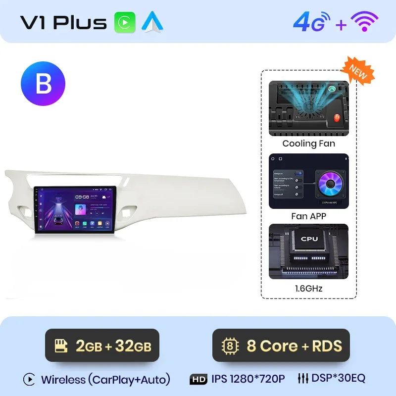 Junsun Wireless CarPlay Android Auto Car Radio Multimedia For Citroen C3 DS3 2010-2016 GPS Intelligent Systems Smart Autoradio