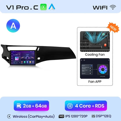 Junsun Wireless CarPlay Android Auto Car Radio Multimedia For Citroen C3 DS3 2010-2016 GPS Intelligent Systems Smart Autoradio