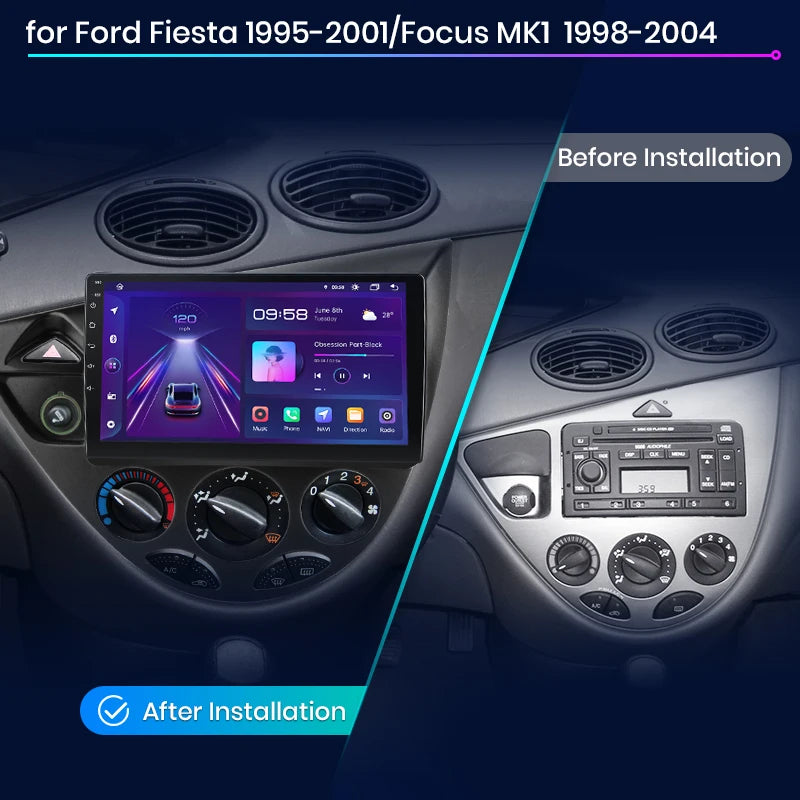 Junsun Wireless CarPlay Android Auto Car Radio for Ford Fiesta 1995-2001 Focus Mk1 1998-2004 Car Intelligent Systems Autoradio