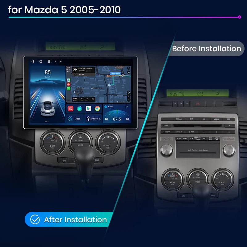 Junsun X7 MAX 13.1“ 2K AI Voice Wireless CarPlay Android Auto Car Radio for Mazda 5 2005-2010 Multimedia autoradio