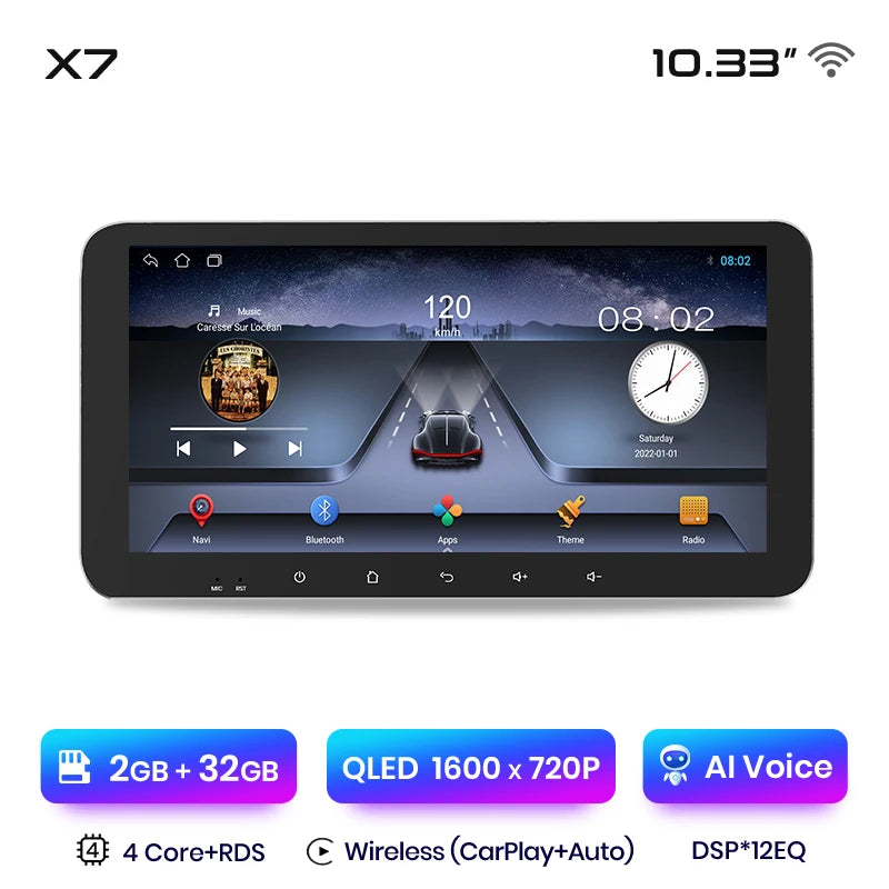 Junsun X7 MAX 2K HD Screen Wireless CarPlay Auto Car Radio for BMW E46 M3 318/320/325/330/335 Car Multimedia GPS 2din autoradio