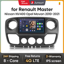 Junsun AI Voice 2 din Android Auto Radio do Renault Master Nissan NV400 Opel Movano 2010 - 2021 Carplay 4G Car Multimedia GPS 2din autoradio