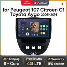 Junsun AI Voice 2 din Android Auto Radio dla Peugeot 107 Toyota Aygo Citroen C1 2005 - 2014 Carplay 4G Car Multimedia GPS 2din autoradio