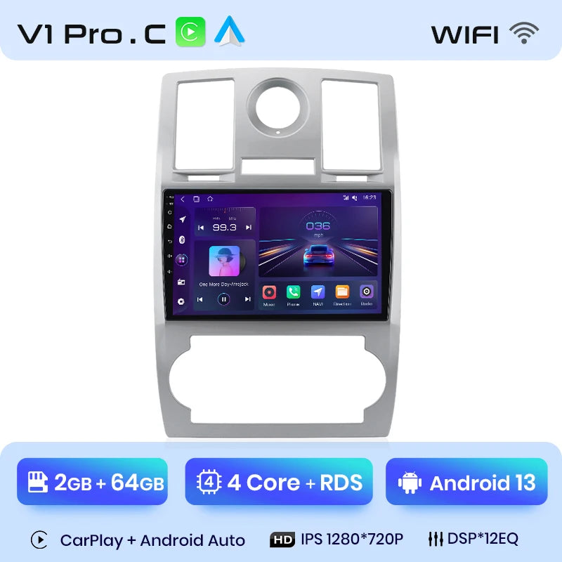 Junsun Car Radio For Chrysler 300C Aspen 2004 - 2008 wireless CarPlay Android Auto car intelligent systems No 2 din 2din DVD