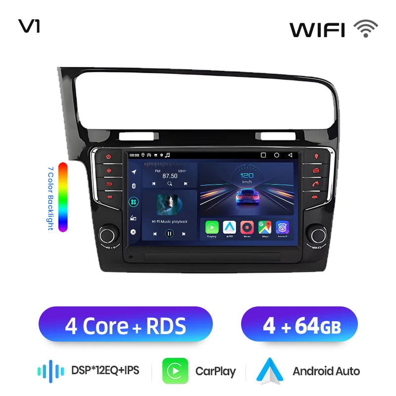 Junsun Wireless CarPlay Car Radio For Volkswagen VW Golf 7 2013-2017 Android Multimedia