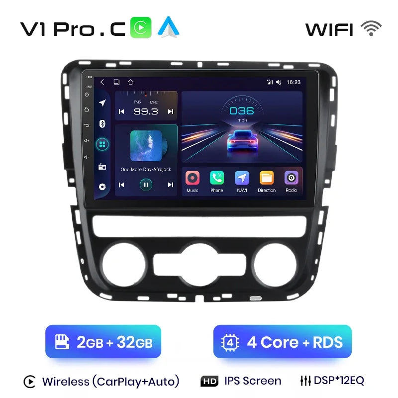 Junsun Wireless CarPlay Android Auto Radio For VOLKSWAGEN PASSAT 2012 2013 2014 2015 Car Intelligent Systems RDS BT WiFi 2 din