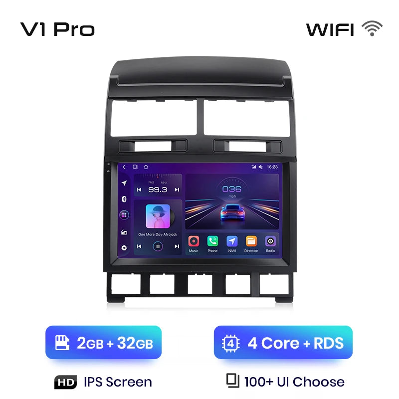 Junsun V1pro AI Voice 2 din Android Auto Radio for Volkswagen Touareg 2002-2010  Carplay 4G Car Multimedia GPS 2din autoradio