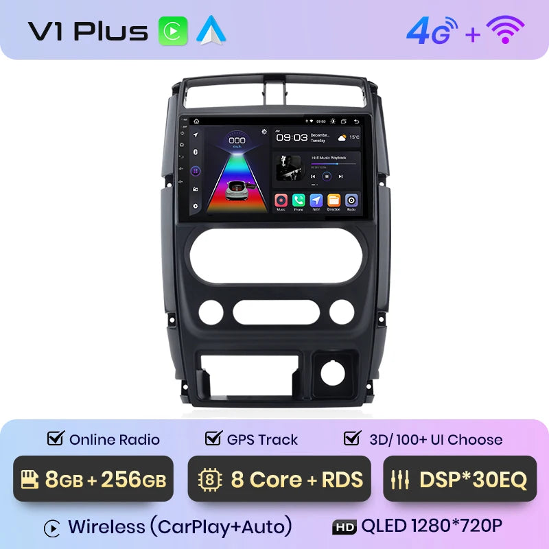 Junsun V1pro AI Voice Car Radio Android Auto Multimedia Player For Suzuki Jimny 3 2005-2019 Carplay 4G RDS 2din GPS autoradio